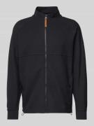 camel active Strickjacke mit Stehkragen in Graphit, Größe M