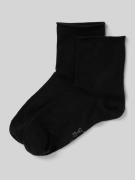 Christian Berg Woman Socken mit Label-Print in Black, Größe 39-42