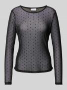 Vila Longsleeve im semitransparenten Design Modell 'MESSANA' in Black,...