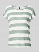 Vero Moda Boxy Fit T-Shirt aus Viskose-Mix Modell 'WIDE STRIPE' in Sch...