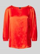 Marc Cain Regular Fit Seidenbluse mit 3/4-Arm in Rot, Größe 34