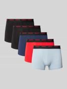 HUGO Trunks mit elastischem Label-Bund im 5er-Pack in Blau, Größe M