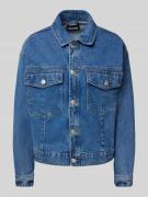 Pieces Comfort Fit Jeansjacke aus Baumwoll-Mix Modell 'ELMA' in Blau, ...