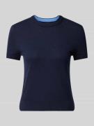 Stefanel Strickshirt aus Woll-Mix mit Kaschmir-Anteil in Marine, Größe...