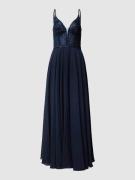 Hey Kyla Abendkleid mit Paillettenbesatz in Dunkelblau, Größe 34