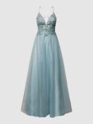 Luxuar Abendkleid mit floraler Spitze in Mint, Größe 42
