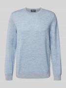 MAERZ Muenchen Regular Fit Strickpullover aus Woll-Leinen-Mix in Jeans...