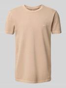 Gant T-Shirt mit Label-Stitching in Beige, Größe 4XL