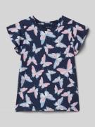 Name It T-Shirt mit Volants in Marine, Größe 104