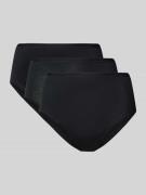 Sloggi High Waist Pants mit Label-Print in Black, Größe M