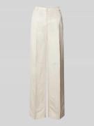Tommy Hilfiger Wide Leg Stoffhose mit Bügelfalten in Sand, Größe 34