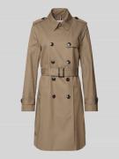 Tommy Hilfiger Mantel mit Taillengürtel in Taupe, Größe 34