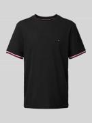 Tommy Hilfiger T-Shirt mit Label-Stitching in Black, Größe M