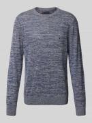 Tommy Hilfiger Strickpullover mit Leinen-Anteil in Marine, Größe L