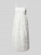 Vila Knielanges Kleid mit Strukturmuster Modell 'LEONORA' in Offwhite,...
