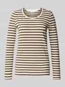 Marc O'Polo Denim Longsleeve mit Rundhalsausschnitt in Oliv, Größe L