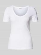 Marc O'Polo Slim Fit T-Shirt aus reiner Baumwolle mit V-Ausschnitt in ...