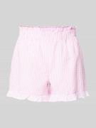 A-view Relaxed Fit Shorts mit Volantsaum Modell 'Salvador' in Rosa, Gr...