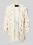Pieces Comfort Fit Blazer mit floralem Muster Modell 'BOSELLA' in Ecru...