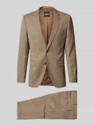 BOSS Slim Fit Anzug mit Brustleistentasche Modell 'Huge' in Mittelbrau...