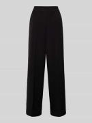 Selected Femme Stoffhose mit weitem Bein und elastischem Bund in Black...