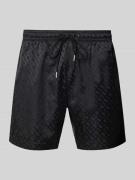 BOSS Relaxed Fit Badeshorts mit Label-Badge Modell 'Jacques' in Black,...