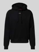 HUGO Hoodie mit Label-Print Modell 'Dapo' in Black, Größe S