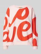 Smith and Soul Oversized Sweatshirt mit Label-Print in Rosa, Größe M