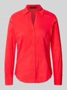 More & More Regular Fit Bluse mit V-Ausschnitt in Rot, Größe 42