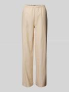 ARMANI EXCHANGE Straight Leg Leinenhose mit elastischem Bund in Aprico...