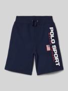 Polo Sport Regular Fit Sweatshorts mit Label Print in Marine, Größe L