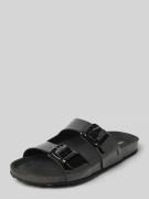 Geox Slides mit Dornschließen Modell 'BRIONIA' in BLACK, Größe 38