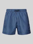 Emporio Armani Relaxed Fit Badeshorts mit Logo-Stitching in Dunkelblau...