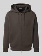 Emporio Armani Sweatjacke mit Zweiwege-Reißverschluss in Anthrazit, Gr...
