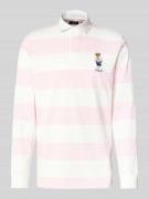 Polo Ralph Lauren Sweatshirt mit Polokragen in Rosa, Größe L