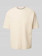 MCNEAL T-Shirt mit Strukturmuster in Beige, Größe L