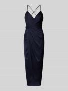 V by Vera Mont Abendkleid in Wickel-Optik in Dunkelblau, Größe 40