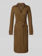 BOSS Midikleid in Wickel-Optik Modell 'Ellarie' in Cognac, Größe XS
