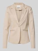 ICHI Slim Fit Blazer mit Paspeltaschen Modell 'KATE' in Beige, Größe X...