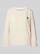 Tom Tailor Comfort Fit Sweatshirt mit Allover-Muster in Beige, Größe L