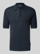 Marc O'Polo Regular Fit Poloshirt aus Leinen-Baumwoll-Mix in Marine, G...