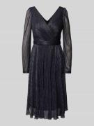 TROYDEN COLLECTION Cocktailkleid in Wickel-Optik in Marine, Größe 32