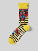 Happy Socks Socken mit Marvel™-Print Modell 'Thor' in Gelb, Größe 41-4...