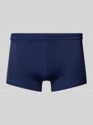 HOM Slim Fit Badeshorts mit Label-Patch Modell 'SEA LIFE' in Dunkelbla...