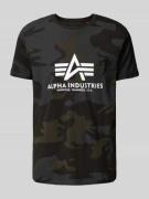 Alpha Industries T-Shirt mit Label-Print in Black, Größe L