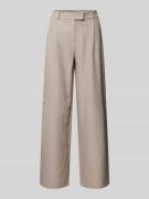 Only Regular Fit Bundfaltenhose mit weitem Bein Modell 'LINDA' in Sand...