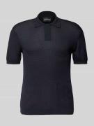 Emporio Armani Slim Fit Poloshirt mit Strukturmuster in Marine, Größe ...