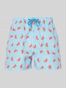 MCNEAL Relaxed Fit Badeshorts mit Leistentaschen in Metallic Blue, Grö...