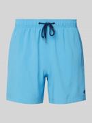 MCNEAL Relaxed Fit Badeshorts mit Logo-Stitching in Metallic Blue, Grö...
