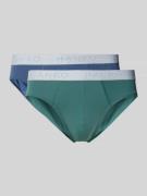 Hanro Slip mit elastischem Label-Bund im 2er-Pack in Gruen, Größe S